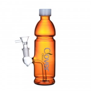 Clover Glass - 7.85" Water Bottle Shape Water Pipe [WPE-26]